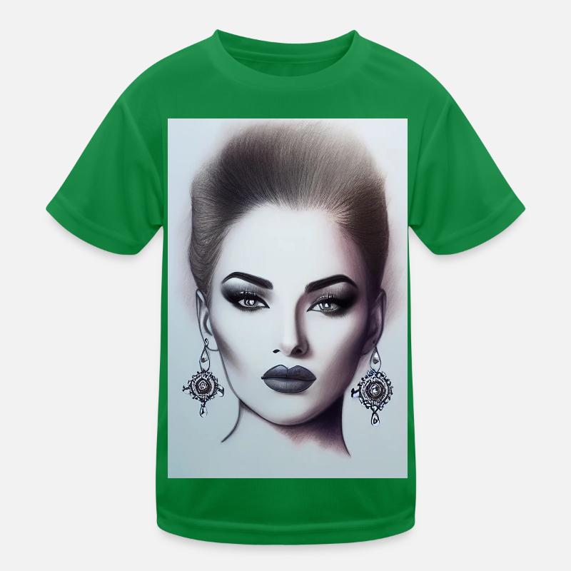 Frau mit Schmuck Kinder Funktions-T-Shirt