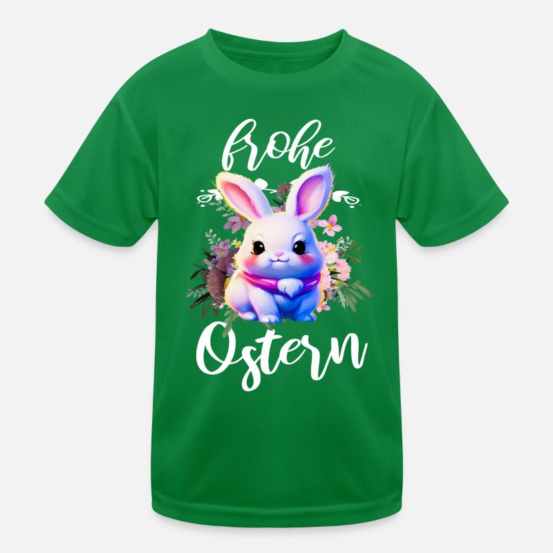 Frohe Ostern niedliche Osterhase Kinder Funktions-T-Shirt