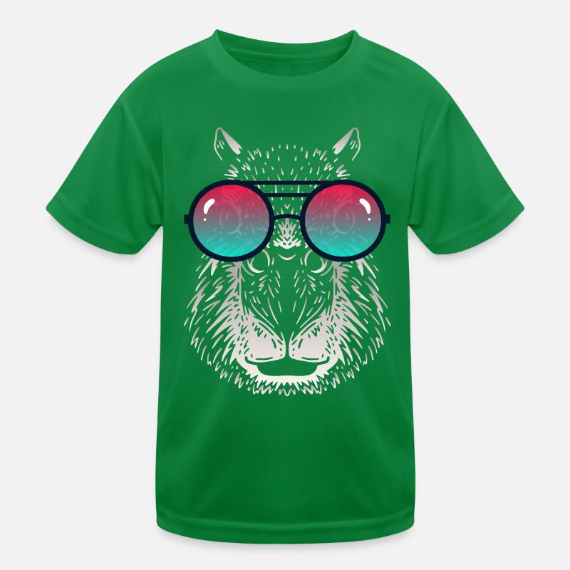 Cooles Capybara mit Sonnenbrille Kinder Funktions-T-Shirt