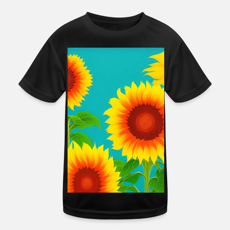 Sonnenblumen Kinder Funktions-T-Shirt