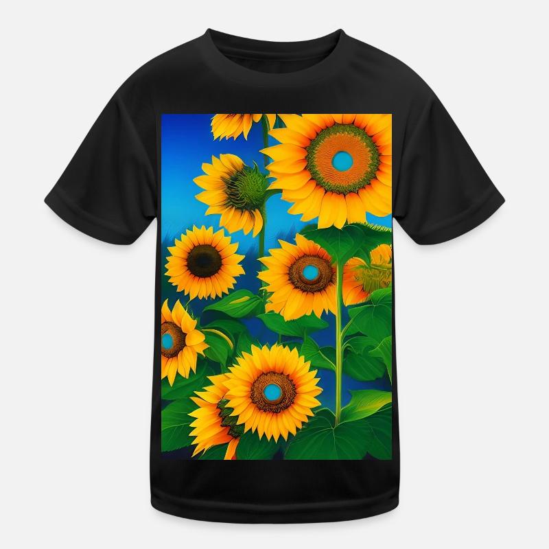 Sonnenblumen Kinder Funktions-T-Shirt