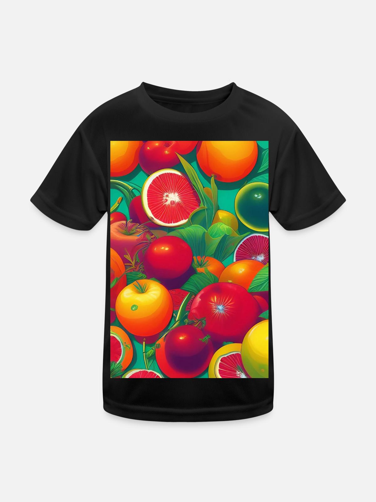 Fruit - Kids Functional T-Shirt - black - Front
