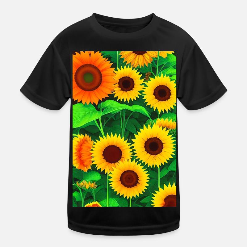 Sonnenblumen Kinder Funktions-T-Shirt