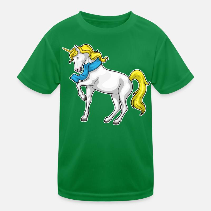 Einhorn Schal Kinder Funktions-T-Shirt