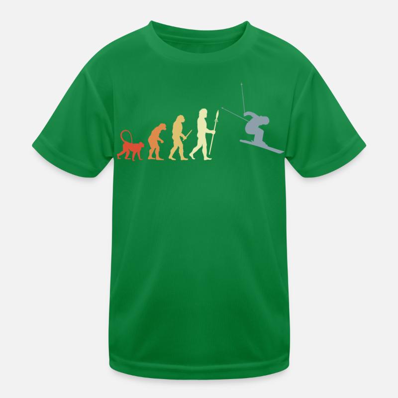 Entwicklung eines Skifahrers Kinder Funktions-T-Shirt