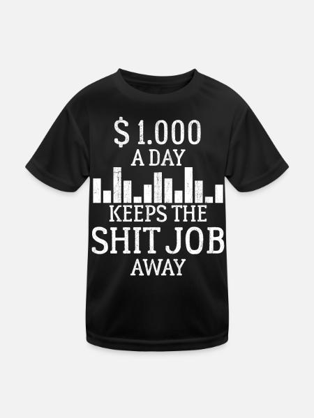 Is it Monday Yet Investor Trading Stock Market - Kinder Funktions-T-Shirt - Schwarz - Vorne
