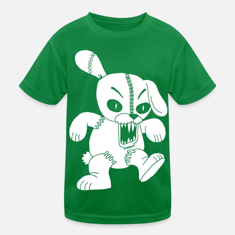 Monstrous white rabbit Kids Functional T-Shirt