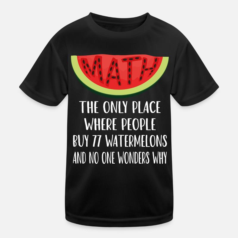Mathematics and Watermelons - Kids Functional T-Shirt - black