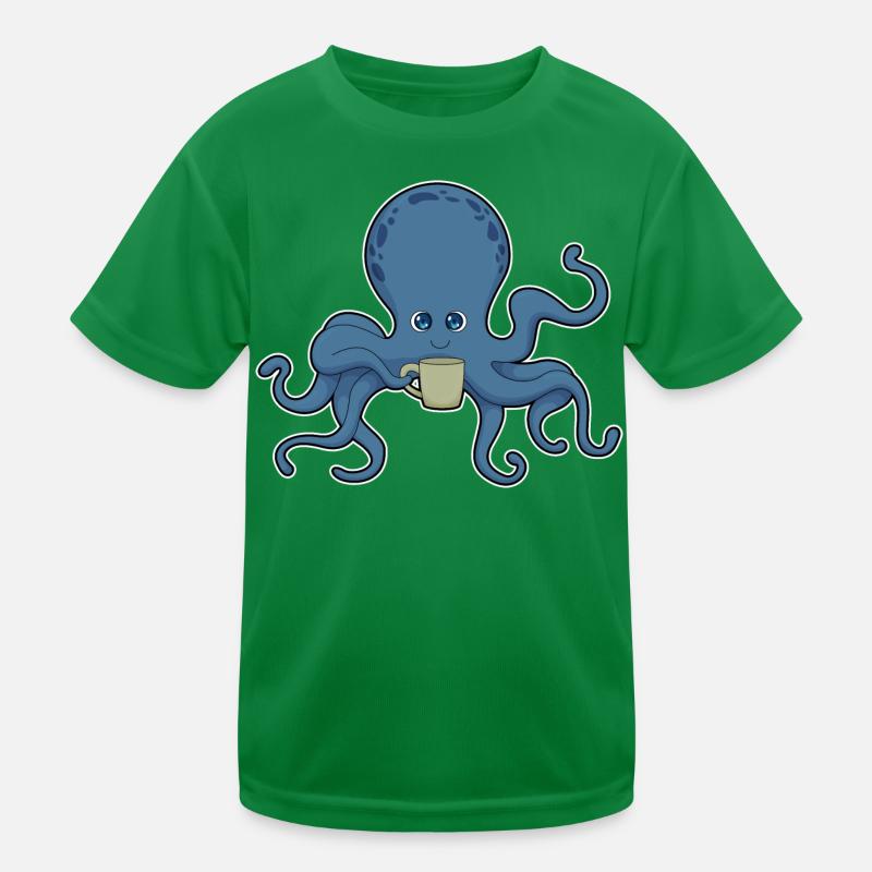 Krake Becher Kinder Funktions-T-Shirt