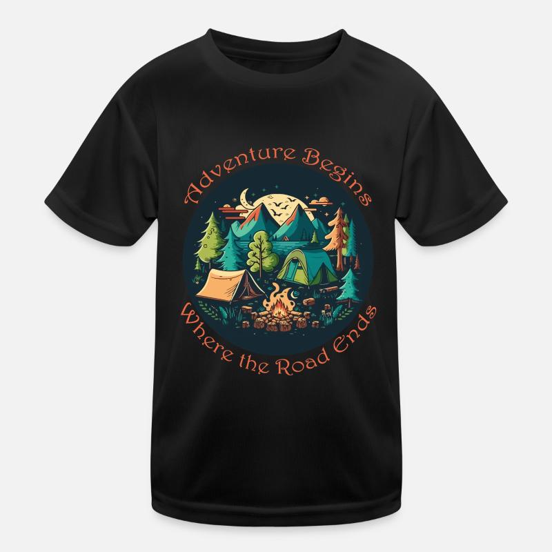 Adventure begins at the end of the path Kids Functional T-Shirt