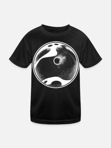 Bowlingkugel - Kinder Funktions-T-Shirt - Schwarz - Vorne