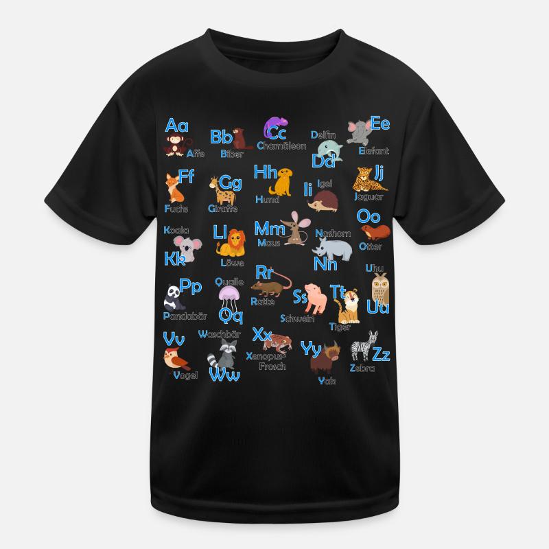 Tier ABC für Kinder Schulstart 2024 Schulkind 2024 Kinder Funktions-T-Shirt