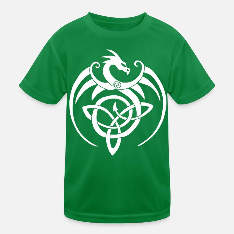 Dragon blanc et symbole celte T-shirt sport Enfant