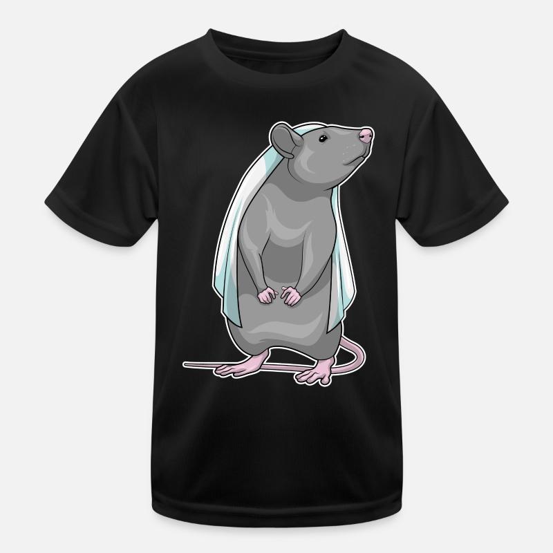 Ratte Braut Schleier Hochzeit Kinder Funktions-T-Shirt