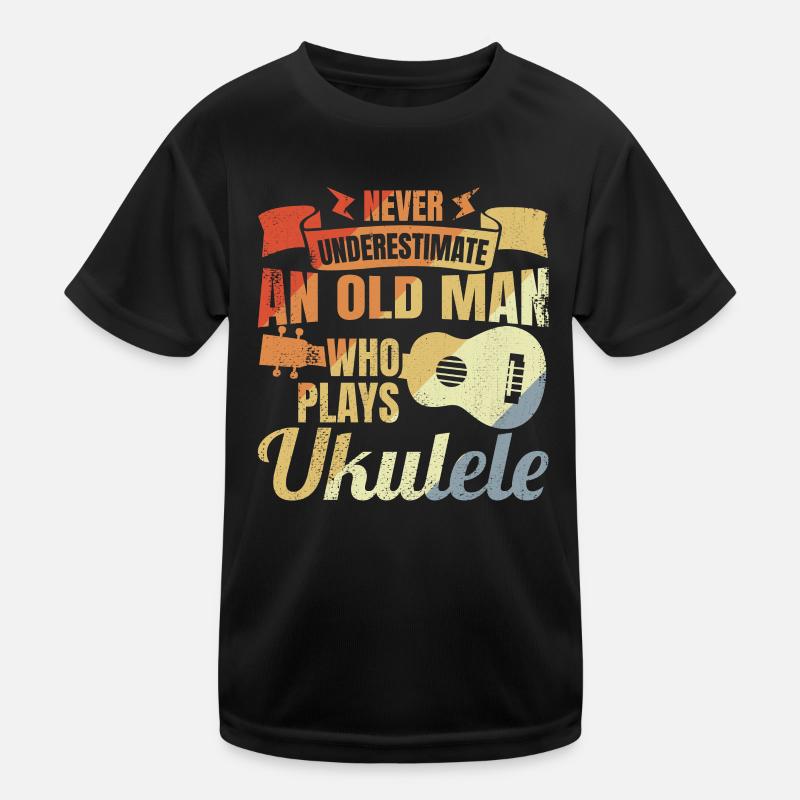 Ukulele Großvater Kinder Funktions-T-Shirt