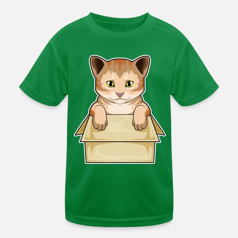 Katze Karton Kinder Funktions-T-Shirt