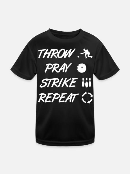 Funny bowler - Kids Functional T-Shirt - black - Front