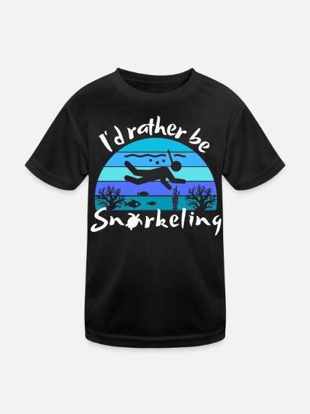 Je préfère faire du snorkeling - Beach Lover - T-shirt sport Enfant - noir - Devant