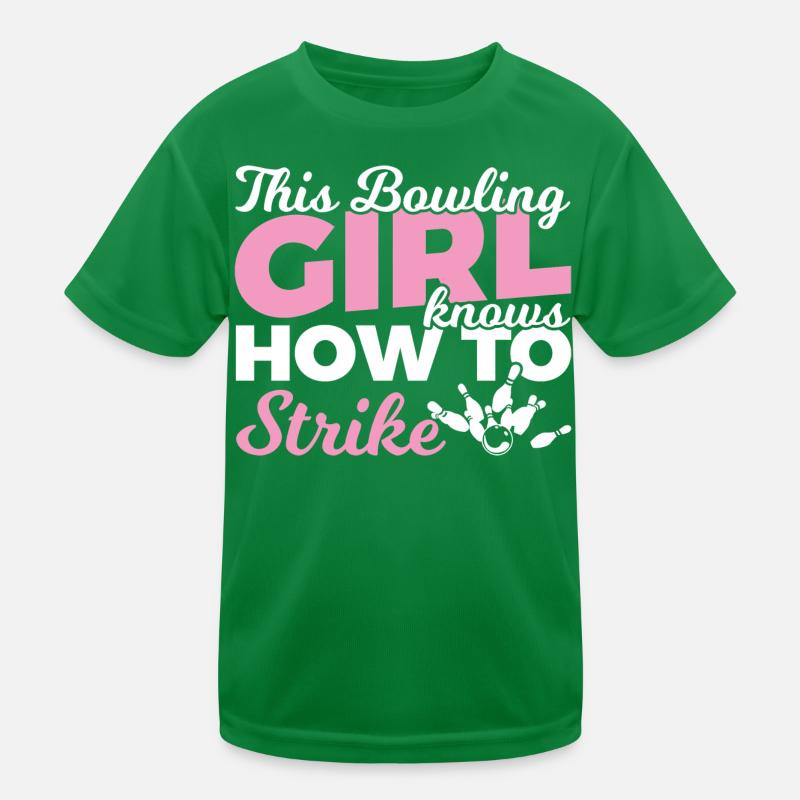 Bowling player Kids Functional T-Shirt