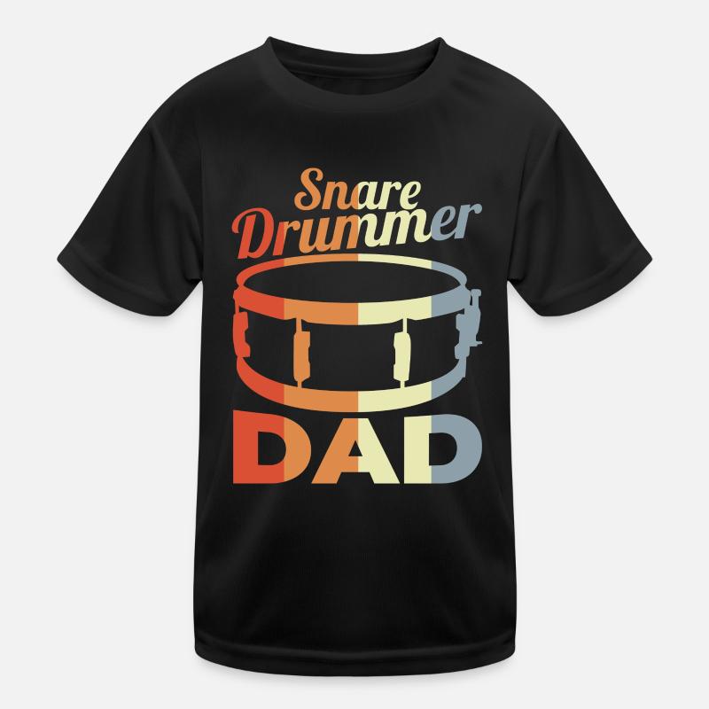Drummer Dad Kids Functional T-Shirt