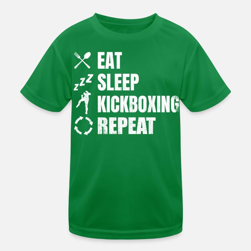 Eating, sleeping, kickboxing, repeating Kids Functional T-Shirt