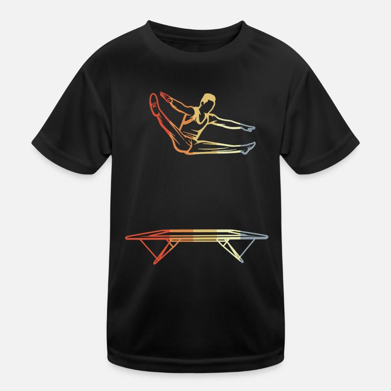 Drôle de garçon trampoline T-shirt sport Enfant