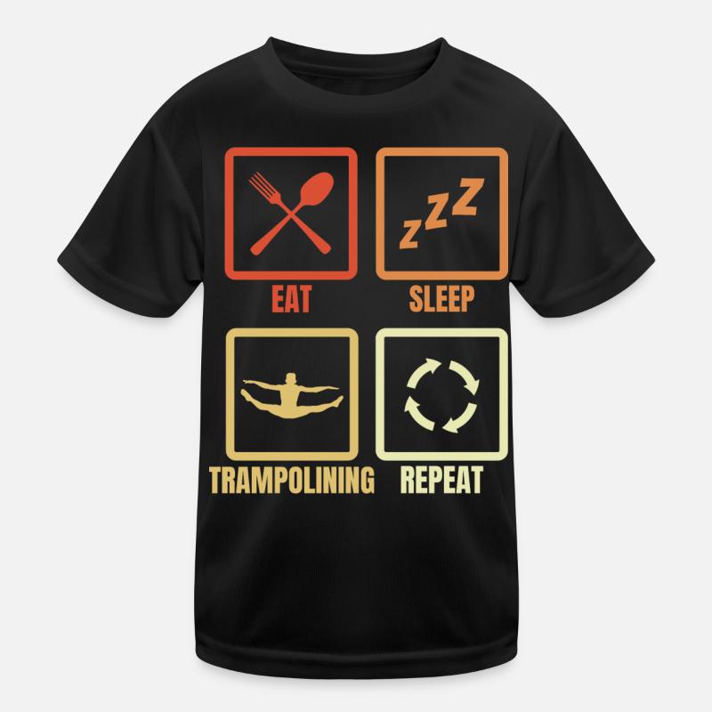 Manger Sommeil Trampoline Répéter T-shirt sport Enfant