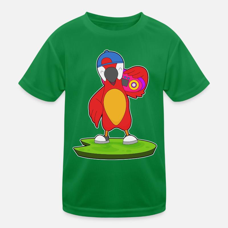 Parrot Ghetto Blaster Music Kids Functional T-Shirt