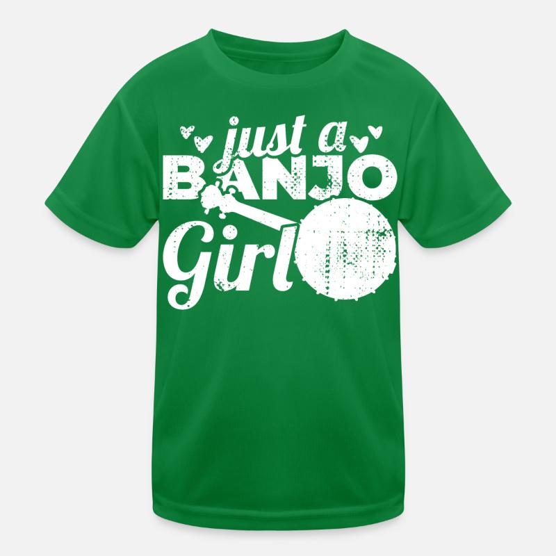 Nur ein Banjo Mädchen Kinder Funktions-T-Shirt