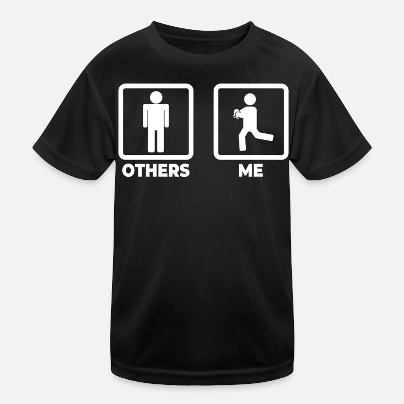 Rugby player stick figure Kids Functional T-Shirt