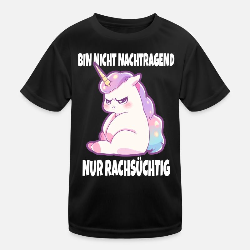 Nicht Nachtragend Nur Rachsüchtig Dickes Einhorn Kinder Funktions-T-Shirt