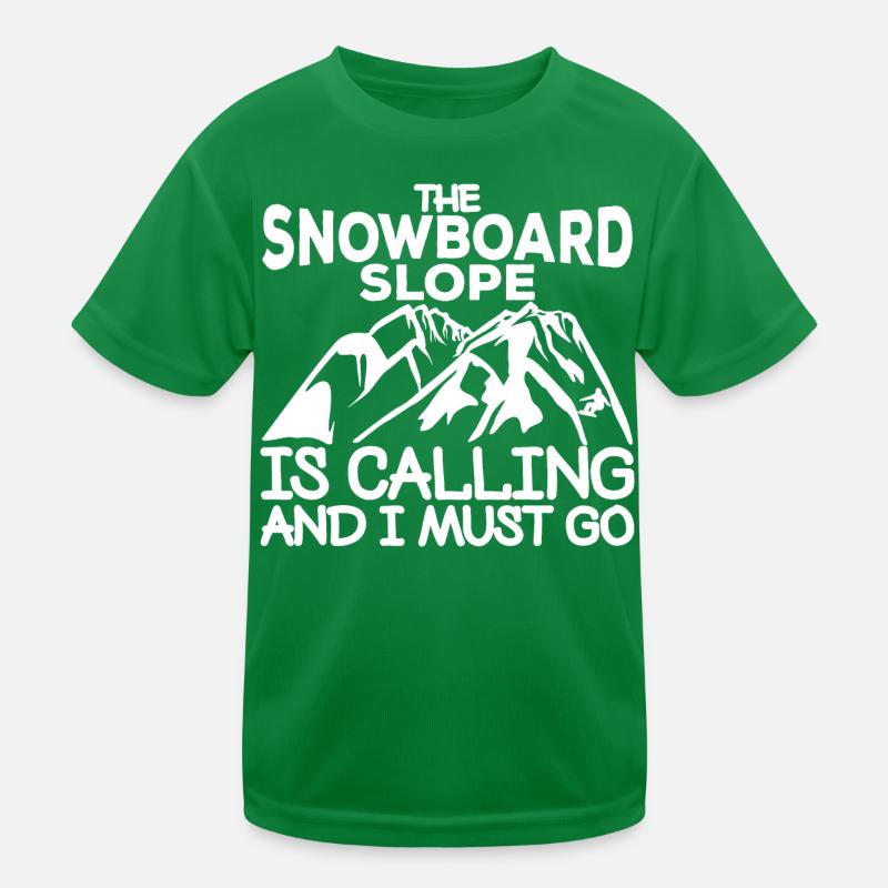 Slogan snowboard T-shirt sport Enfant