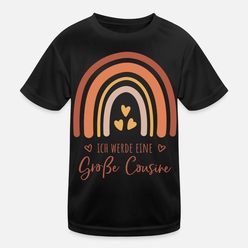 Ich werde eine große Cousine / Boho Regenbogen Kinder Funktions-T-Shirt