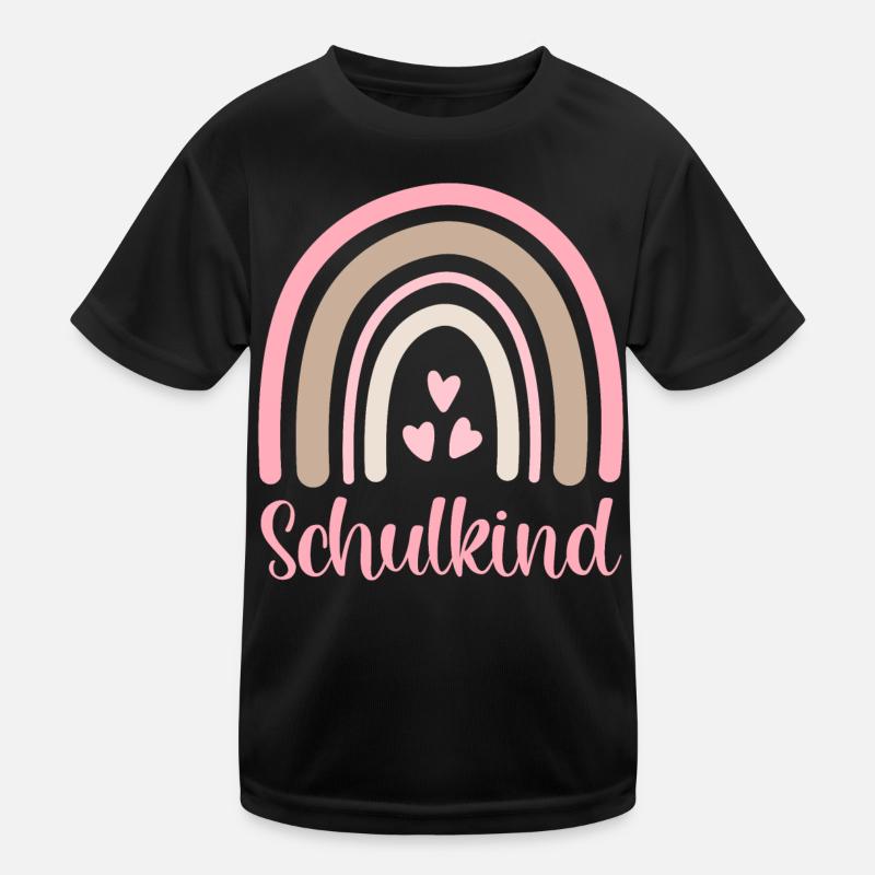 Schulkind Regenbogen Schulanfang Einschulung 2026 Kinder Funktions-T-Shirt