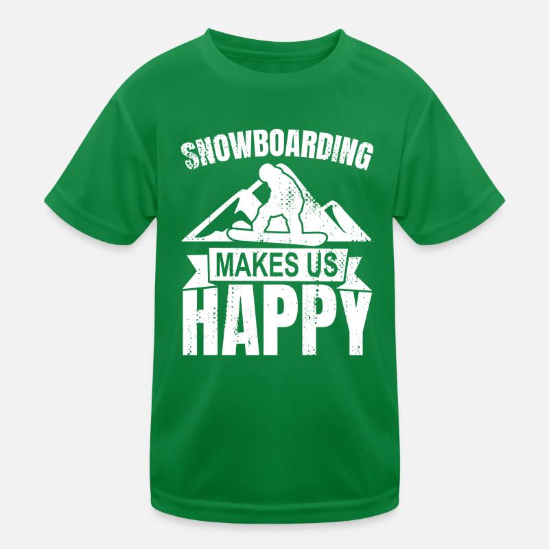 Slogan snowboard T-shirt sport Enfant