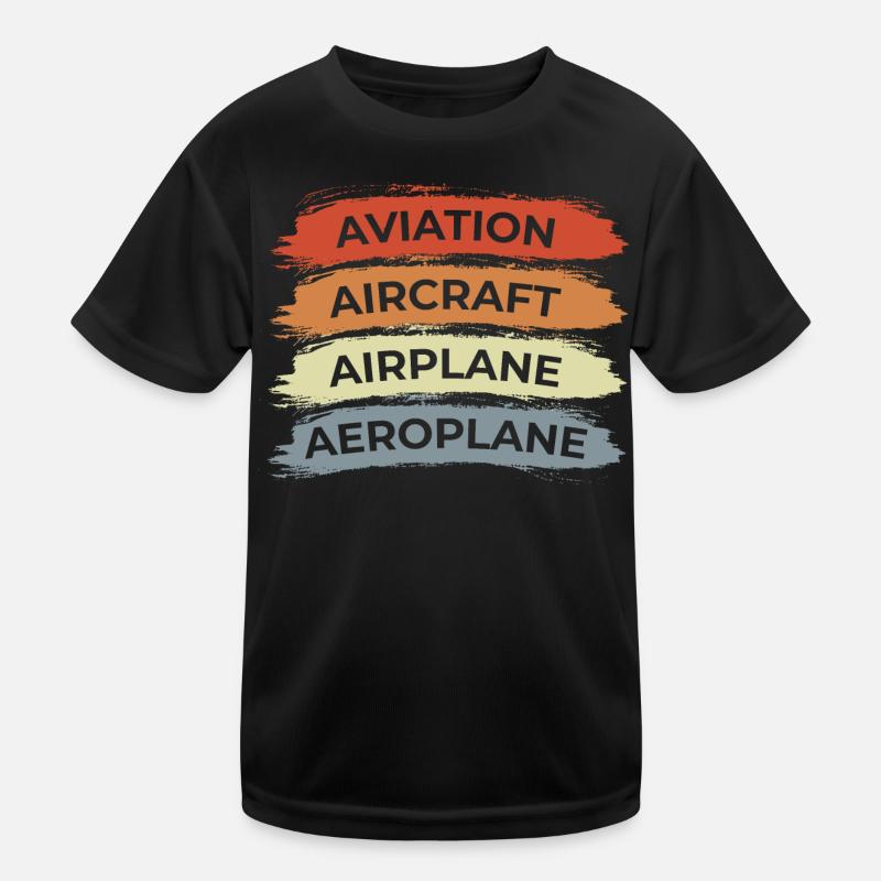 Aviation Aircraft Aircraft Aircraft Kids Functional T-Shirt