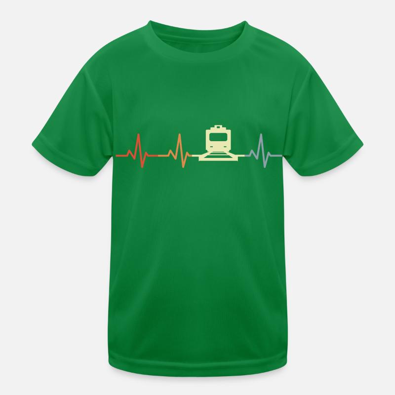 Trains ECG palpitations Kids Functional T-Shirt