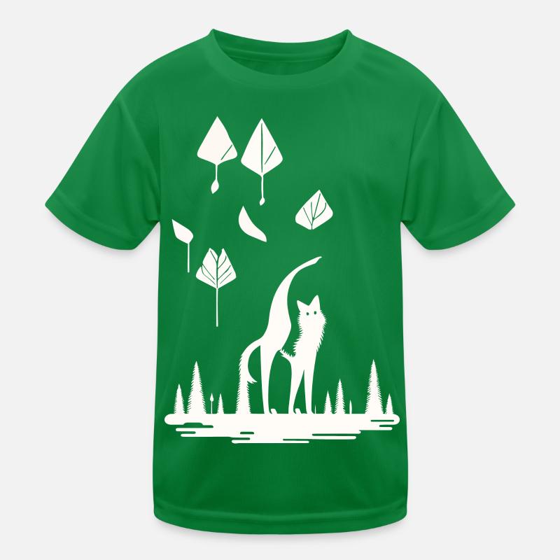 Renard dans la forêt de feuilles T-shirt sport Enfant