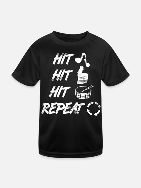 Caisse claire Dicton - T-shirt sport Enfant - noir - Devant