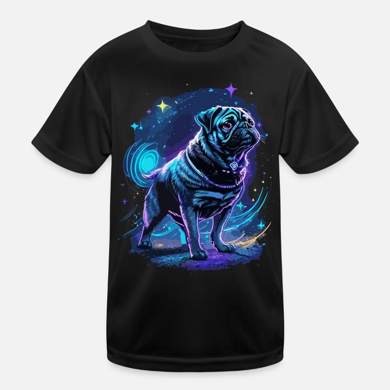 Pug Midnight Magic Kids Functional T-Shirt