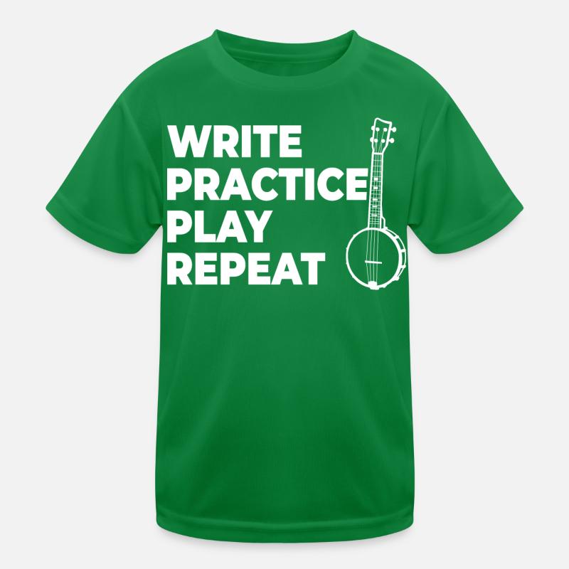 Writing, practicing, playing, repeating Kids Functional T-Shirt