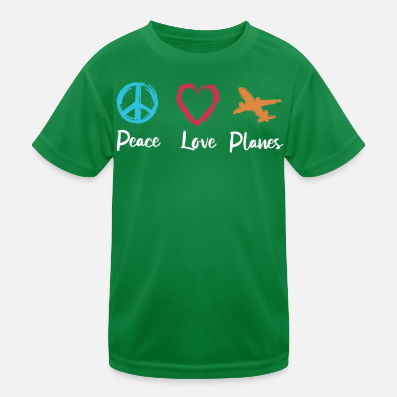 Avions Peace Love T-shirt sport Enfant