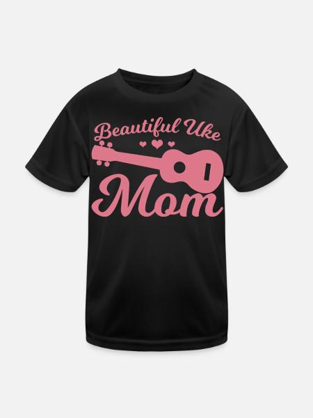 Uke Mama - Kids Functional T-Shirt - black - Front