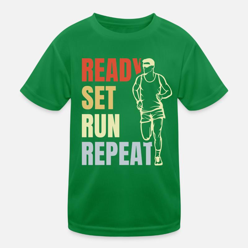 Ready Set Run Repeat Kinder Funktions-T-Shirt