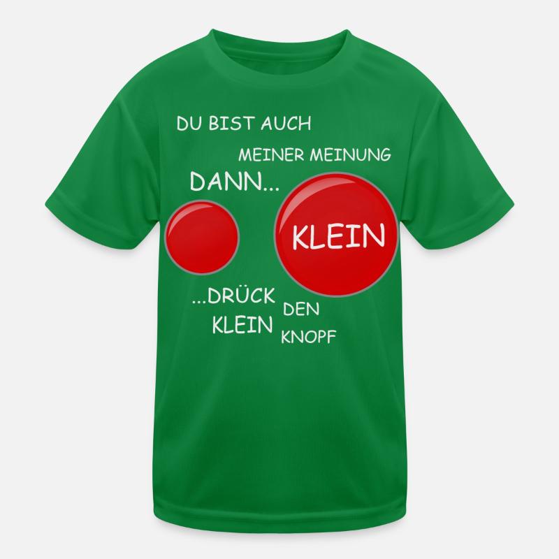 Rote Knopf Kinder Funktions-T-Shirt