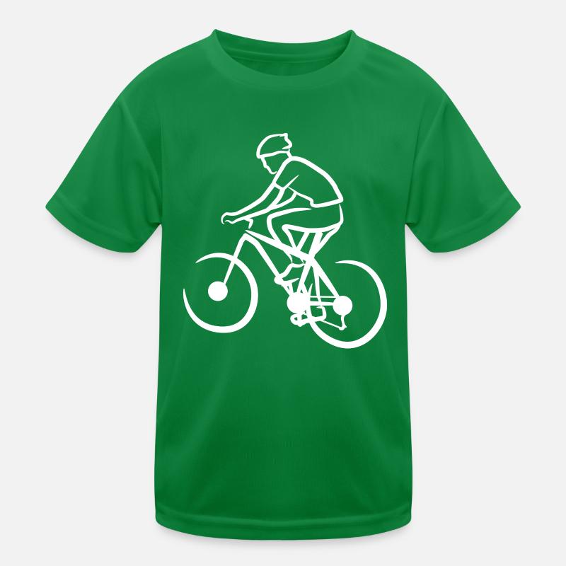 Funny mountain biker Kids Functional T-Shirt