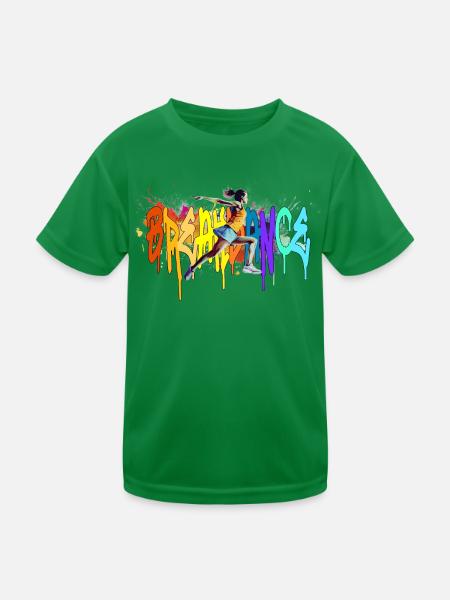Breakdance Girl Bgirl B-Girl - T-shirt sport Enfant - vert - Devant