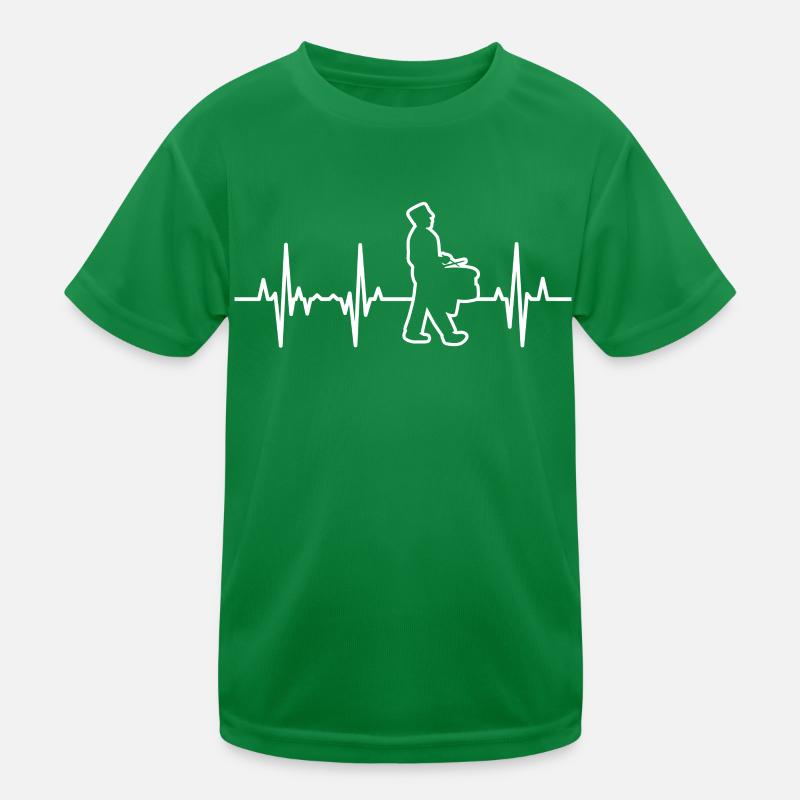 Drum player heartbeat Kids Functional T-Shirt