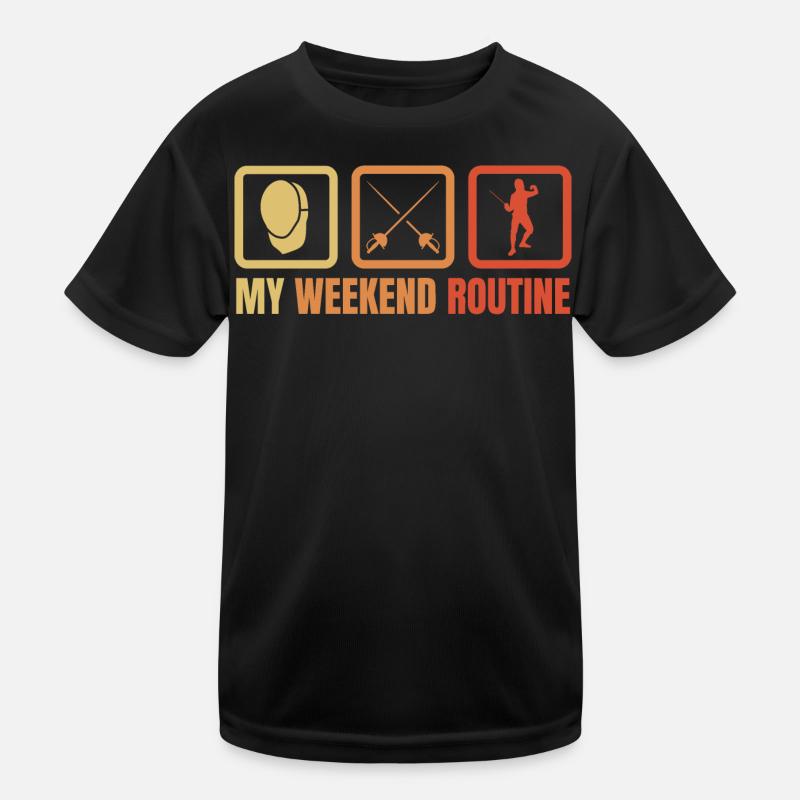 Fencing Weekend Kids Functional T-Shirt