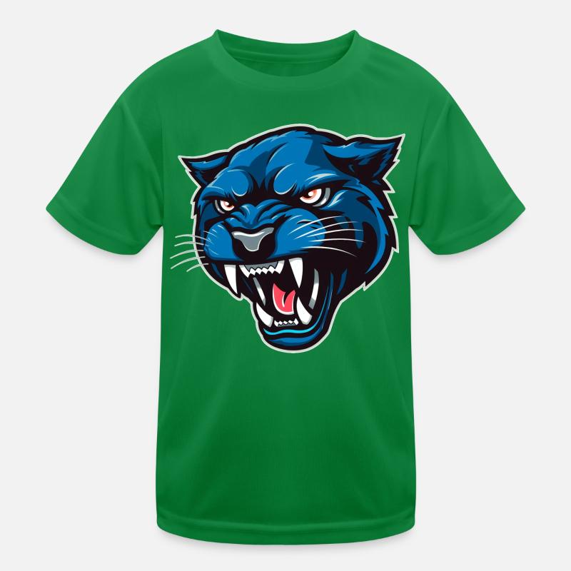 Tête de panthère Bleu T-shirt sport Enfant